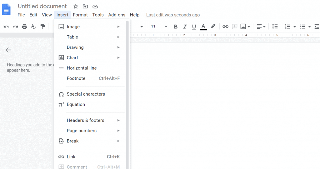 how to make a line in google docs for resume