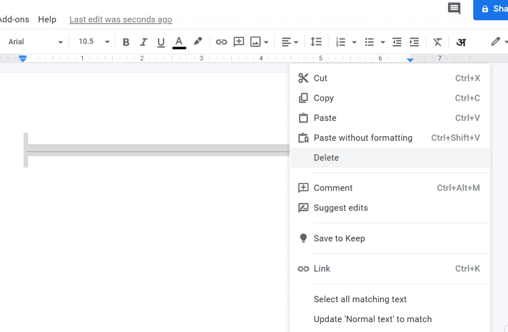 how to make a line in google docs for resume