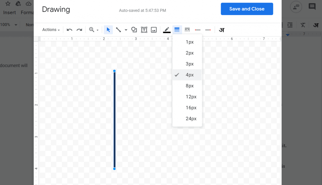 How To Insert A Vertical Line In Google Sheets