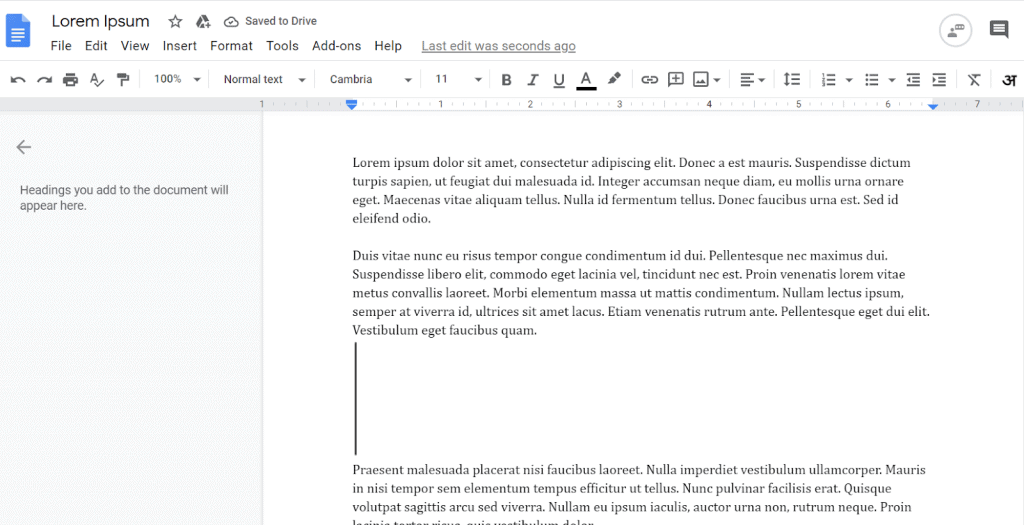 How to insert a vertical line in Google Docs - OfficeBeginner