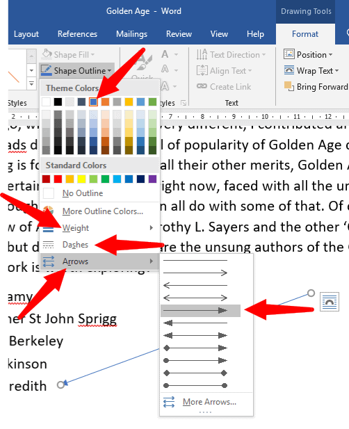 How To Insert An Arrow In Word Officebeginner