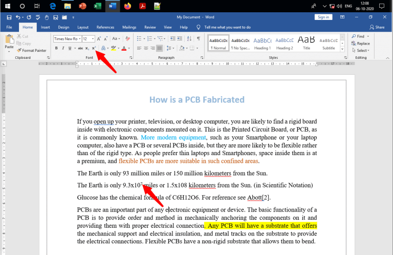 How to do Superscript and Subscript in MS Word - OfficeBeginner