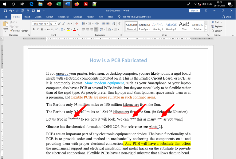 How to do Superscript and Subscript in MS Word - OfficeBeginner