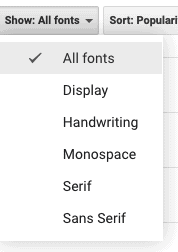 essay fonts google docs