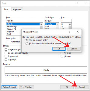 How to change default font in MS Word - OfficeBeginner
