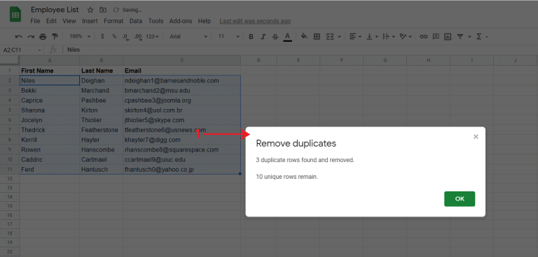 How to remove duplicates in Google Sheets - OfficeBeginner