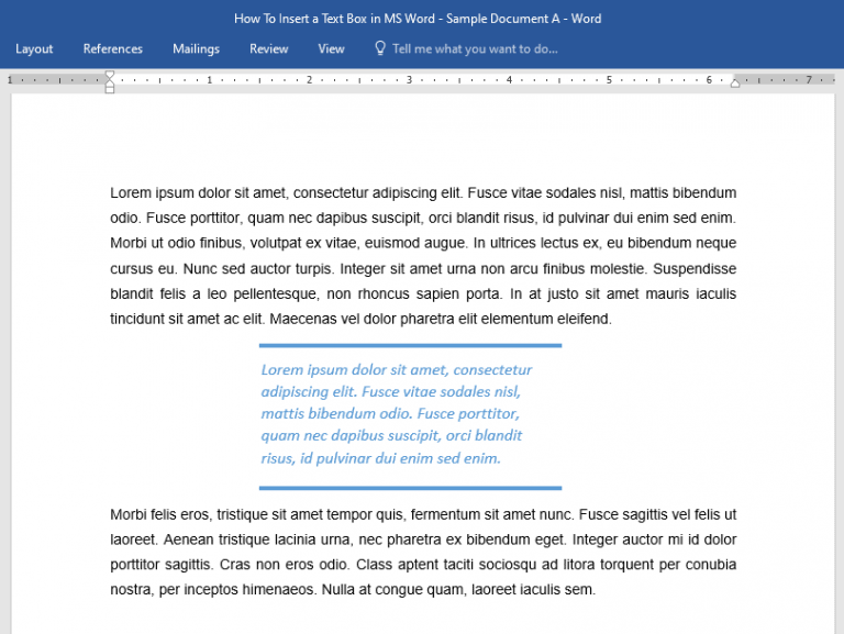 How to Insert a Text Box in MS Word - OfficeBeginner