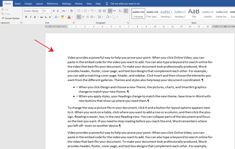 How to show formatting marks in MS Word - OfficeBeginner