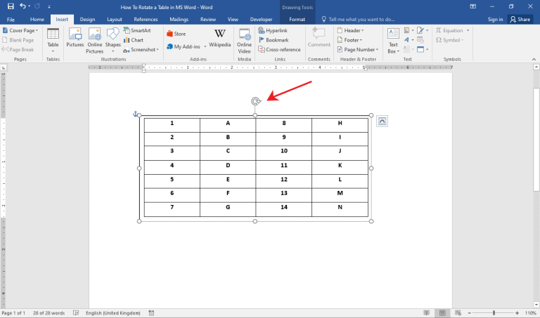 How to Rotate a Table in Word - OfficeBeginner