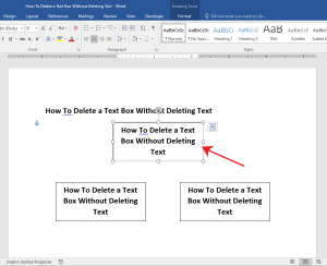 How to Delete Text Box in Word Without Deleting Text - OfficeBeginner
