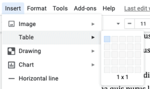 How to insert a table in Google Docs - OfficeBeginner