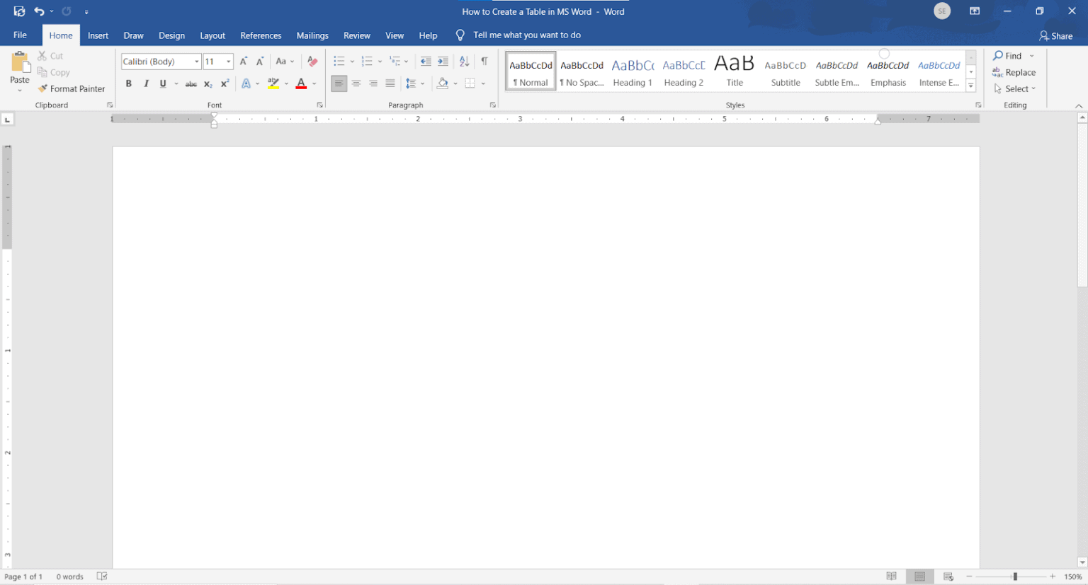 How to create a table in MS Word - OfficeBeginner