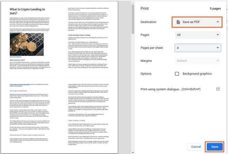 How to print multiple pages on one page in Google Docs - OfficeBeginner