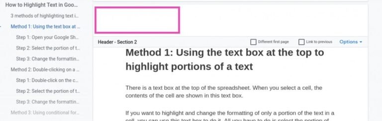 How to have different headers on each page in Google Docs - OfficeBeginner