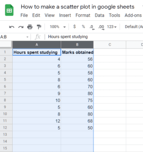 How to make a scatter plot in Google Sheets - OfficeBeginner