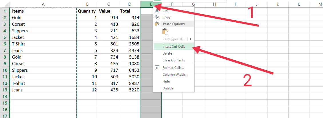 How to Move a Column in MS Excel - OfficeBeginner