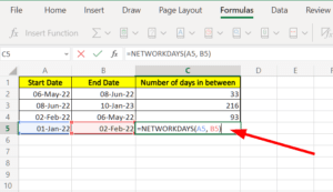 How to Calculate the Number of Days Between Two Dates in MS Excel ...