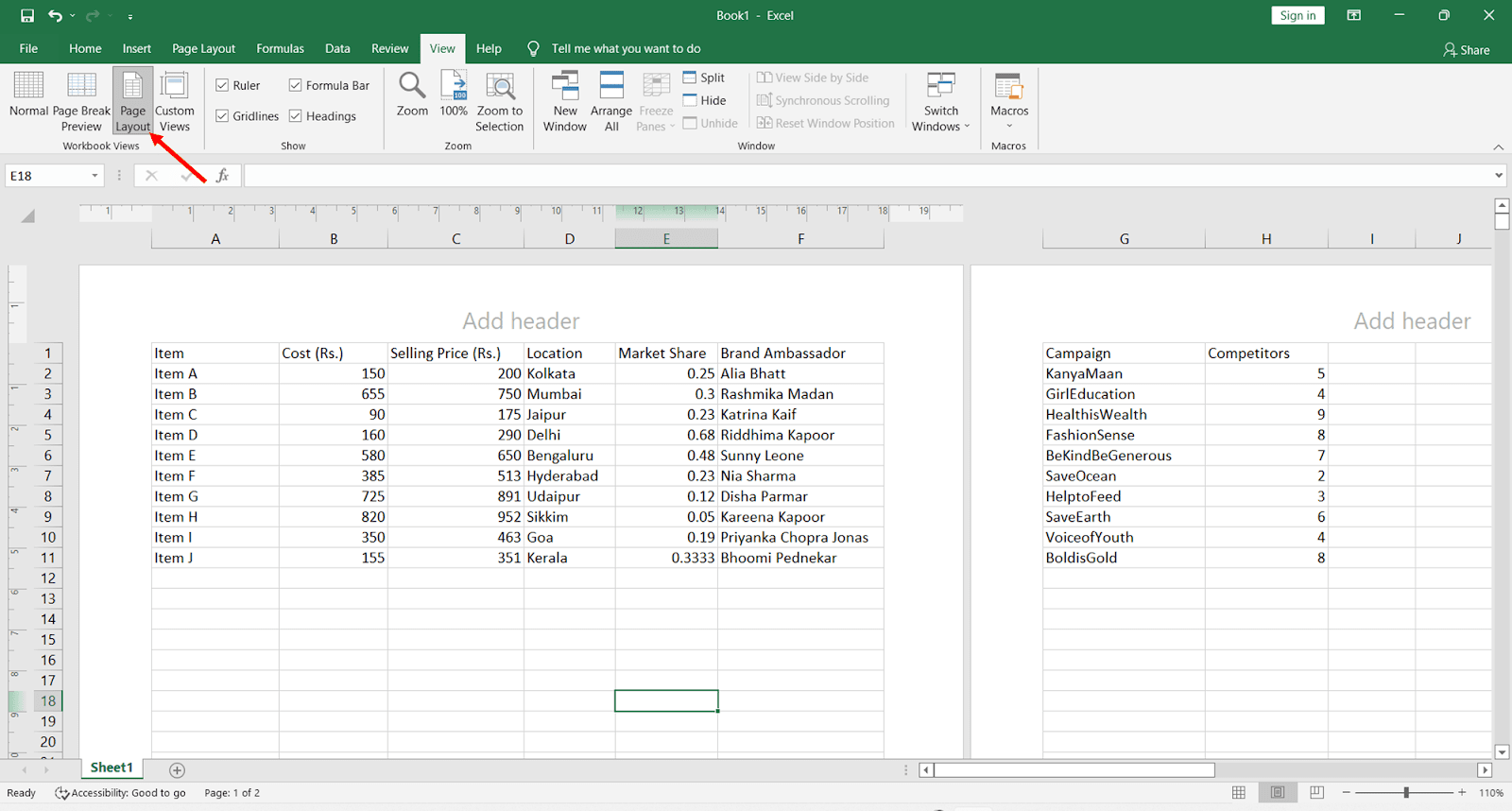 How to Preview a Worksheet before Printing in MS Excel - OfficeBeginner