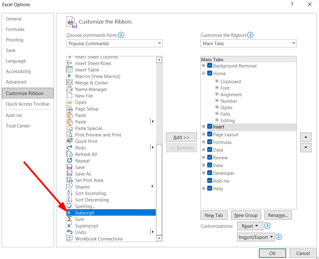 How to Insert Subscript in MS Excel - OfficeBeginner
