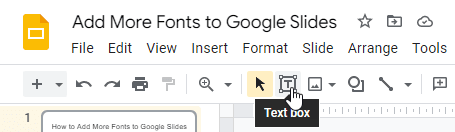 google presentation add font