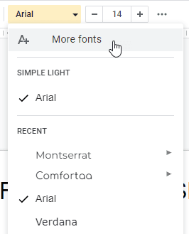 google presentation add font