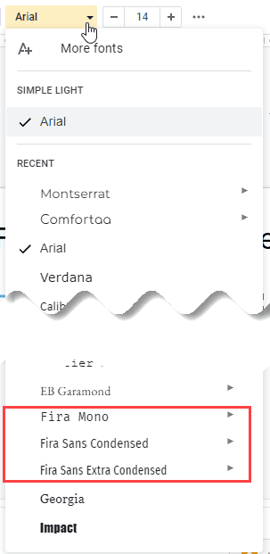 google presentation add font