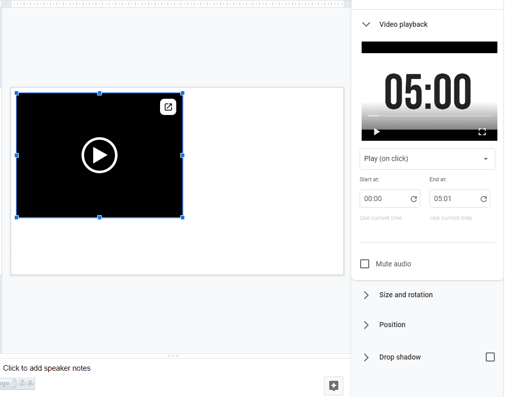 google slide presentation timer