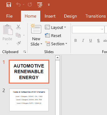 powerpoint insert page